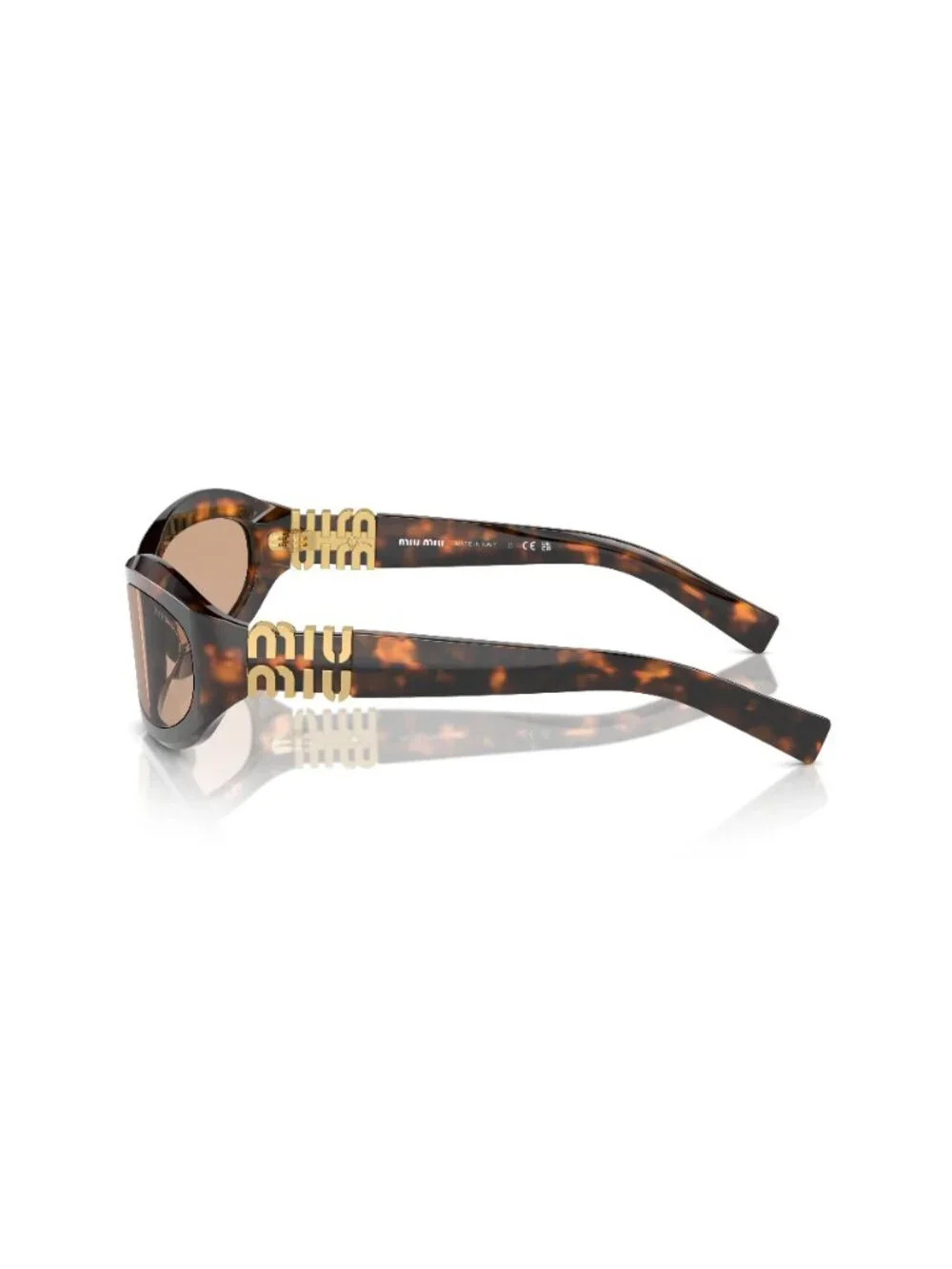 New Miu Miu Women's Sunglasses Havana Aviator Brown Lens Acetate Frame MU 14ZS